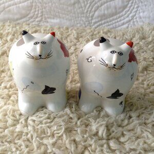 Villeroy & Boch France; Abstract Cat S/P Shakers; fun, Cat Lovers, Collectibles